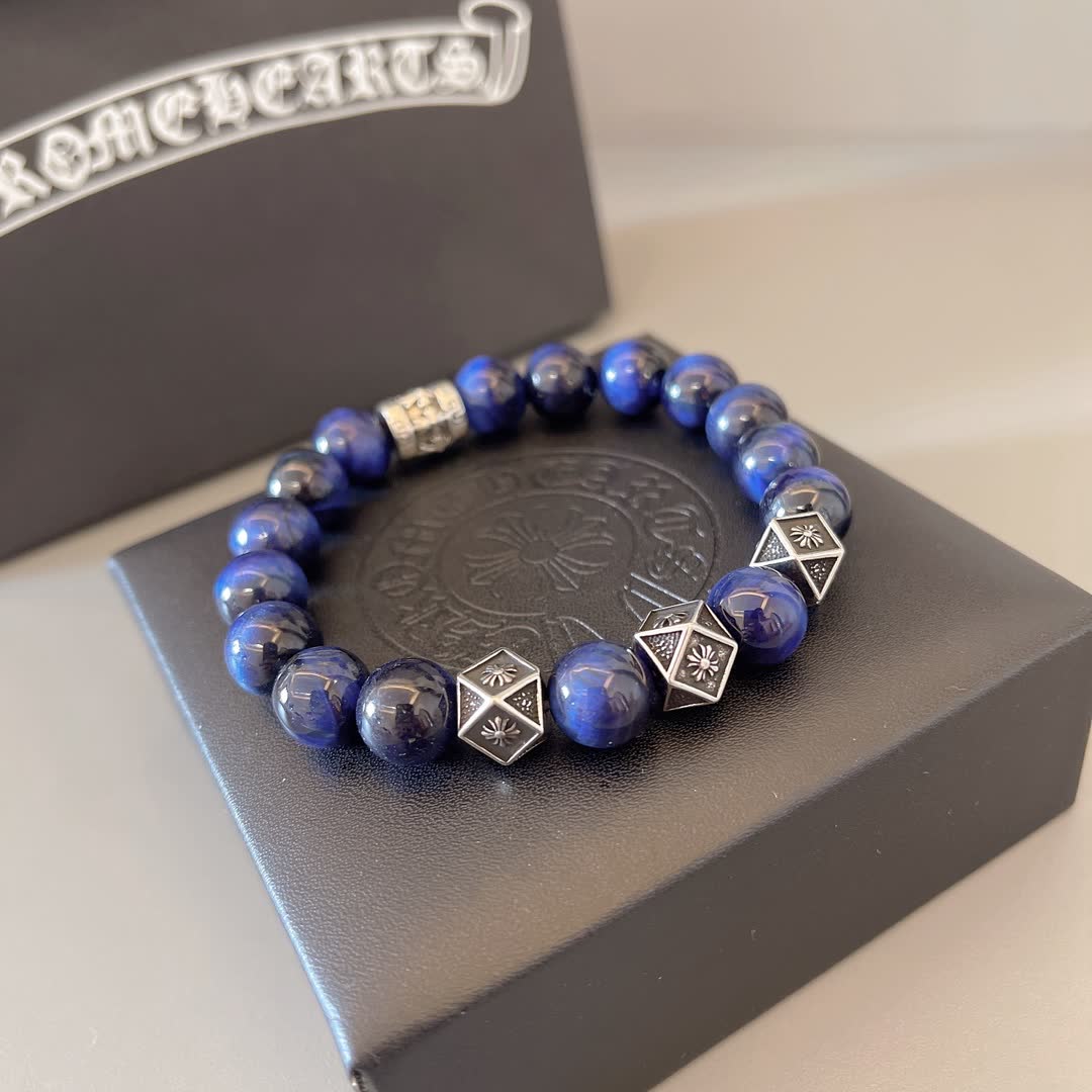 Chrome Hearts Blue Beaded Bracelet